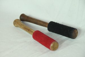 (Bild für) Klangschalenschlägel Holz/Leder